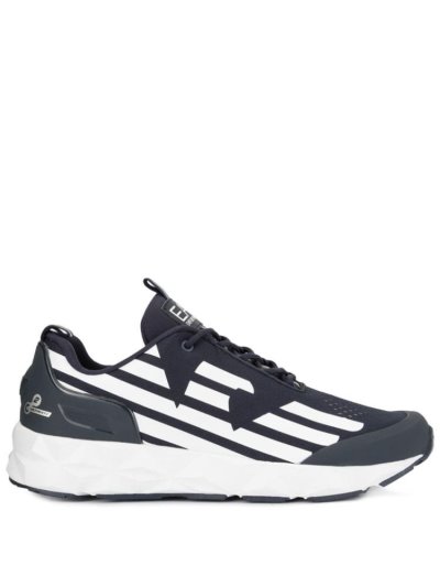 Blue / White Ea7 Emporio Armani Lo Top Running Men's Sneakers | UAE41801