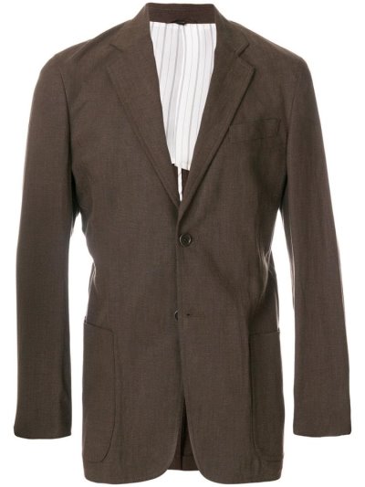 Brown Armani Collezioni Two Button Men's Blazers | UAE08218