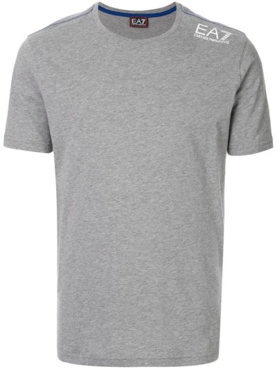 Brown Ea7 Emporio Armani Logo Print Men's T Shirts | UAE53977