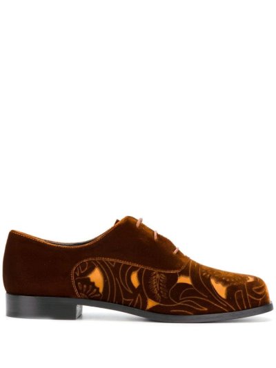 Brown Armani Emporio Cut Out Panel Lace Up Shoes Women's Shoes | UAE69930