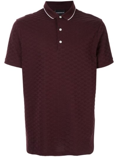 Brown Armani Emporio Eagle Logo Men's Polo Shirts | UAE37703