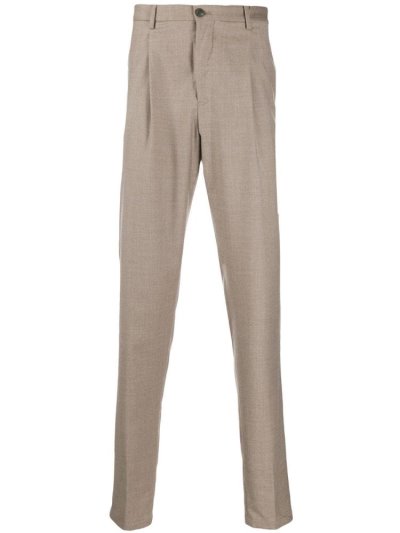 Brown Armani Emporio Slim Fit Tailored Pants Men's Pants | UAE59793