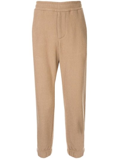 Brown Armani Emporio Woven Jogger Style Men's Pants | UAE56104