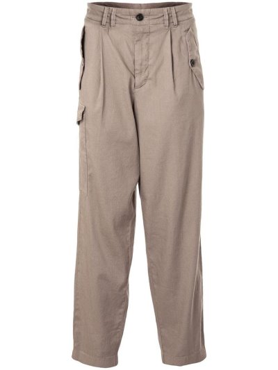 Brown Giorgio Armani High Waisted Tapered Men's Pants | UAE20222