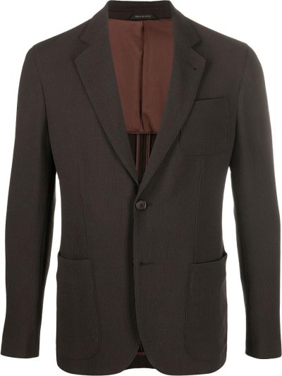 Brown Giorgio Armani Lightweight Buttoned Men's Blazers | UAE66889