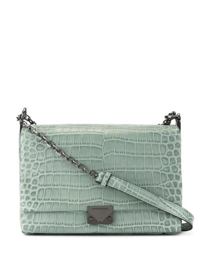 Green Armani Emporio Crocodile Effect Women's Crossbody Bags | UAE92204