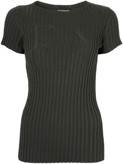 Green Armani Emporio Ea Logo Women's T Shirts | UAE85291