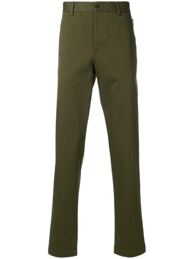 Green Armani Emporio Zip Detailed Straight Leg Men's Pants | UAE83932
