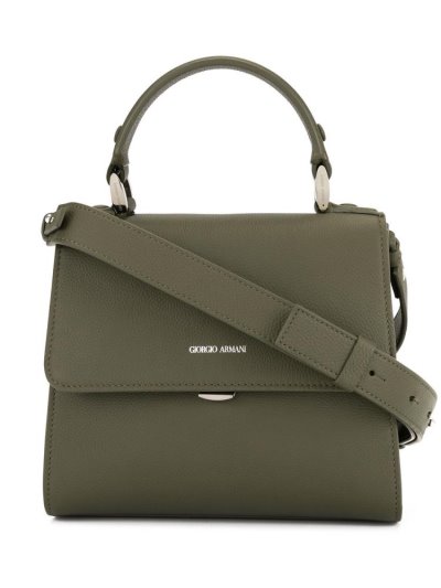 Green Giorgio Armani Soft Logo Women's Tote Bags | UAE18367