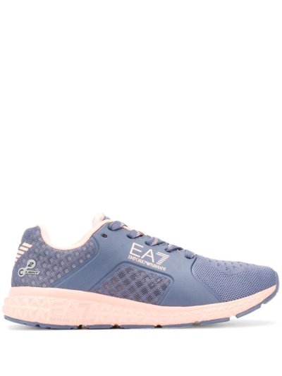 Grey Ea7 Emporio Armani Logo Lace Up Women's Sneakers | UAE09232