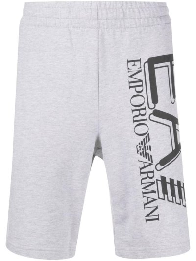 Grey Ea7 Emporio Armani Logo Print Pull On Running Shorts Men's Shorts | UAE44180
