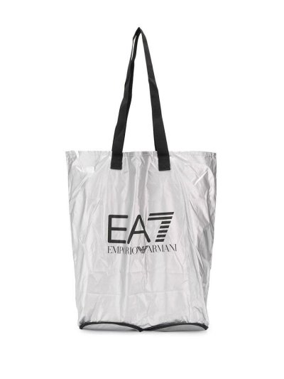 Grey Ea7 Emporio Armani Logo Women's Shopper Bag | UAE12706