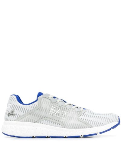 Grey Ea7 Emporio Armani Printed Logo Men's Sneakers | UAE10304