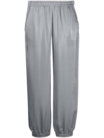 Grey Armani Emporio High Waisted Track Women's Pants | UAE26839