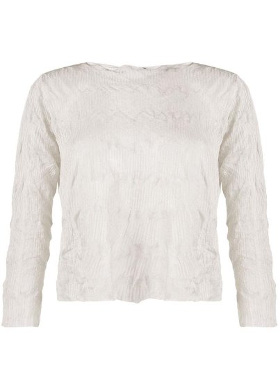 Grey Armani Emporio Knitted Long Sleeve Women's Tops | UAE13302