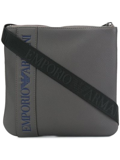 Grey Armani Emporio Logo Men's Shoulder Bags | UAE93916