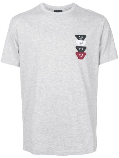 Grey Armani Emporio Logo Print Men's T Shirts | UAE21801