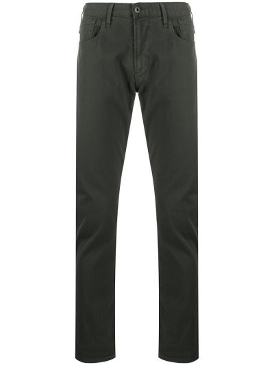 Grey Armani Emporio Mid Rise Slim Fit Men's Jeans | UAE70390