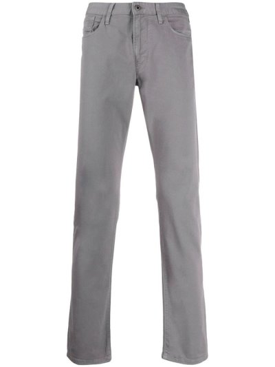 Grey Armani Emporio Mid Rise Straight Leg Men's Jeans | UAE64744
