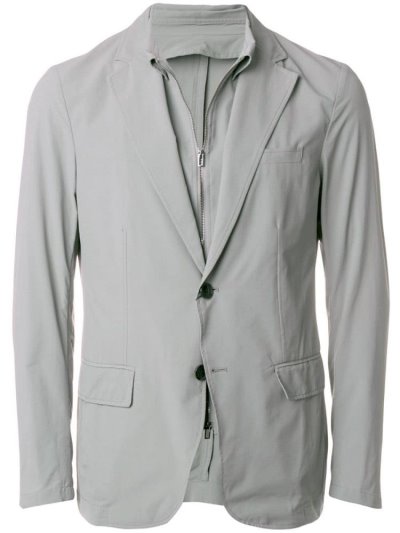Grey Armani Emporio Overlay Men's Blazers | UAE44548