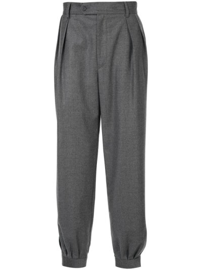 Grey Armani Emporio Pleated Waist Men's Pants | UAE90113