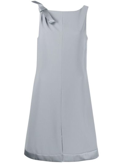 Grey Armani Emporio Shoulder Bow Shift Dress Women's Dress | UAE36845