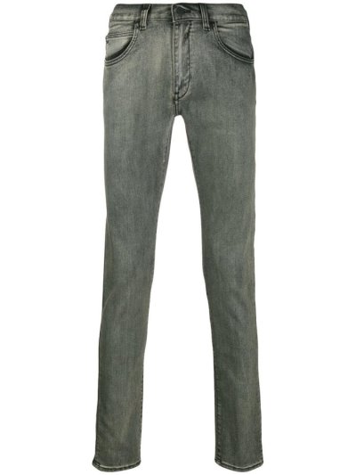 Grey Armani Emporio Slim Fit Men's Jeans | UAE28747