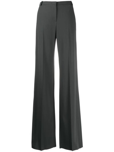 Grey Armani Emporio Wide Leg High Waist Women's Pants | UAE53328