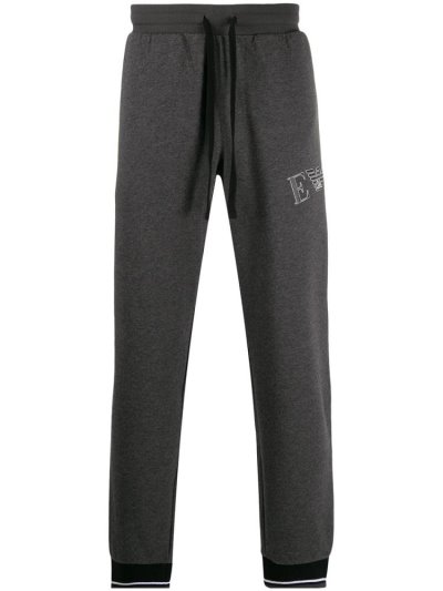 Grey Armani Emporio Woven Logo Print Track Men's Pants | UAE17241