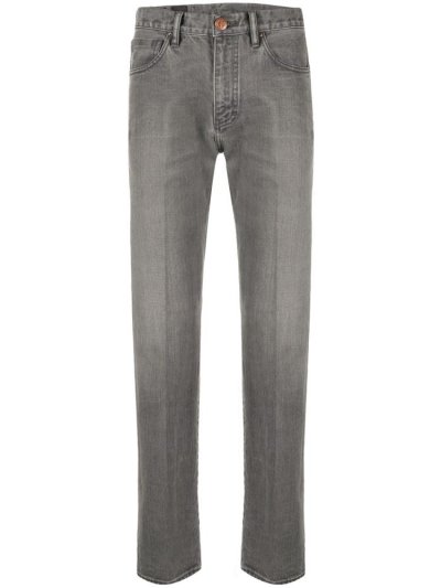 Grey Giorgio Armani 5 Pocket Men's Jeans | UAE21826