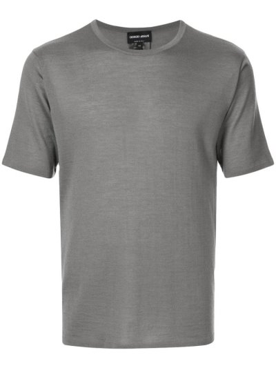 Grey Giorgio Armani Fine Knit Men's T Shirts | UAE02888