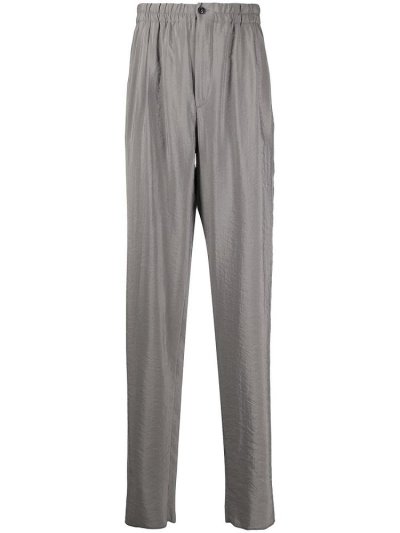 Grey Giorgio Armani High Waisted Straight Leg Men's Pants | UAE92447