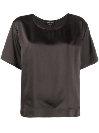 Grey Giorgio Armani Loose Fit Women's Blouse | UAE09233