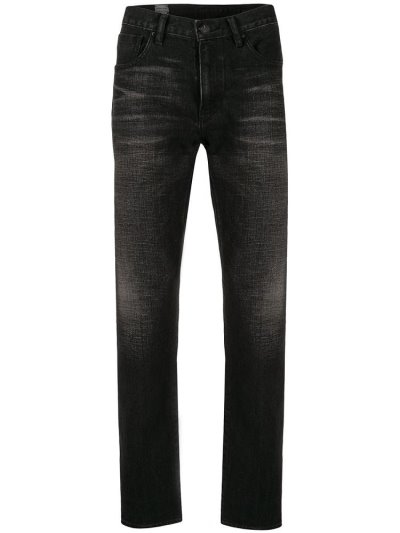 Grey Giorgio Armani Mid Rise Slim Fit Men's Jeans | UAE65547