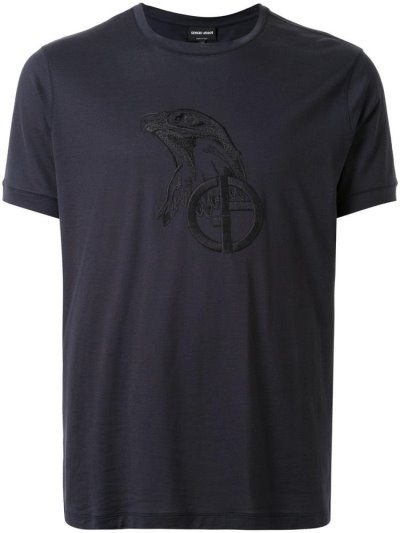 Grey Giorgio Armani Printed Men's T Shirts | UAE93221
