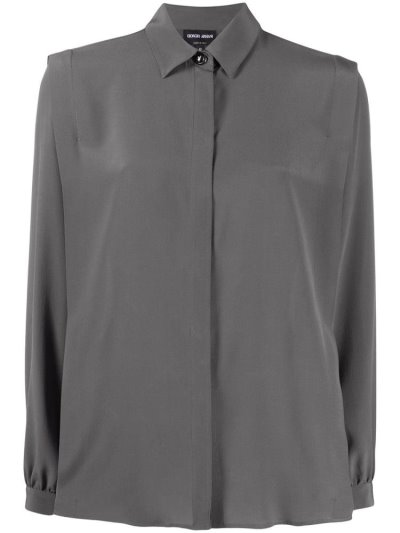 Grey Giorgio Armani Relaxed Fit Women's Shirts | UAE49623