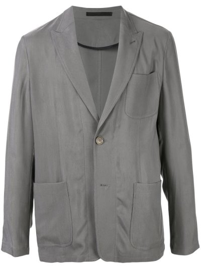Grey Giorgio Armani Ruched Effect Men's Blazers | UAE03626