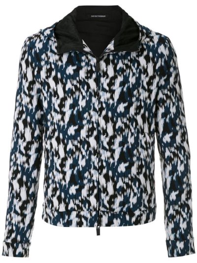Multicolor Armani Emporio All Over Print Men's Jackets | UAE32695