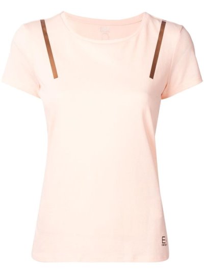 Pink Ea7 Emporio Armani Ventus Stripe Appliqué Women's T Shirts | UAE44206