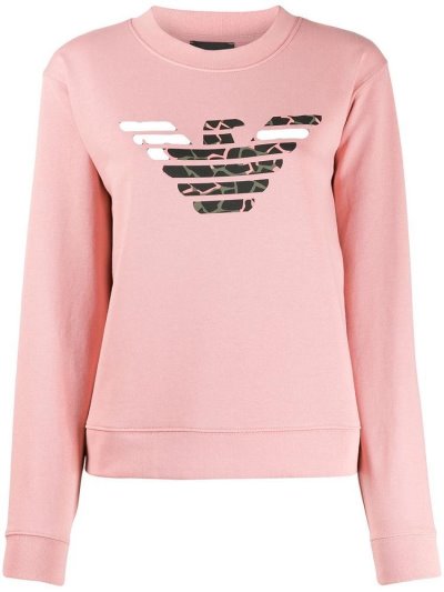 Pink Armani Emporio Branded Women's Sweatshirts | UAE45630