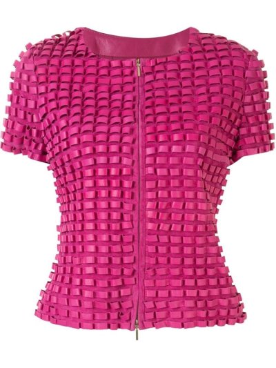 Pink Armani Emporio Loop Detail Women's Jackets | UAE18081