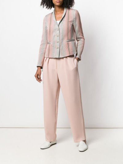Pink Armani Emporio Pleated Detail Women's Pants | UAE21225