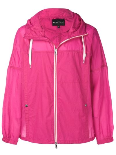 Pink Armani Emporio Regular Windbreaker Men's Coats | UAE36291