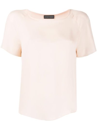 Pink Armani Emporio Short Sleeve Women's Blouse | UAE71110