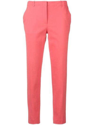 Pink Armani Emporio Slim Cropped Women's Pants | UAE91472