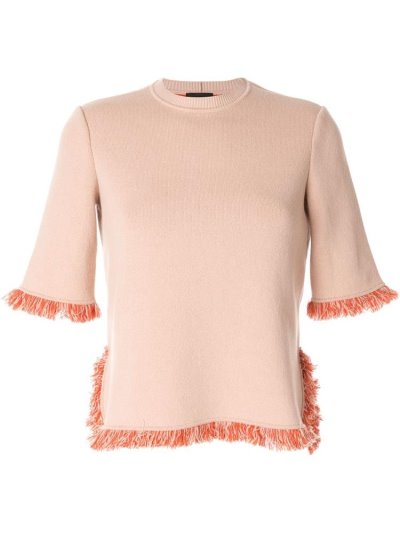 Pink Giorgio Armani Half Sleeve Women's Jumpers | UAE96404