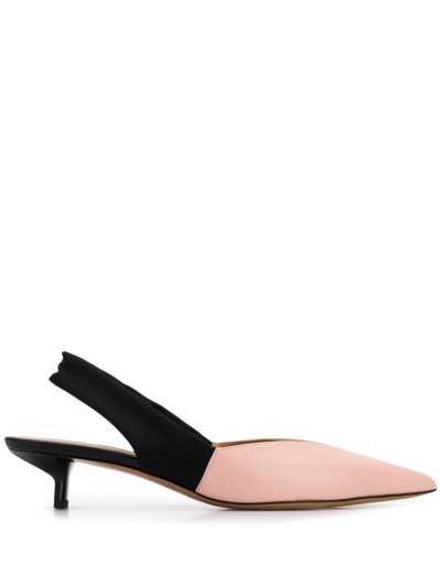 Pink / Black Armani Emporio Sling Back Pointed Women's Pumps | UAE76242