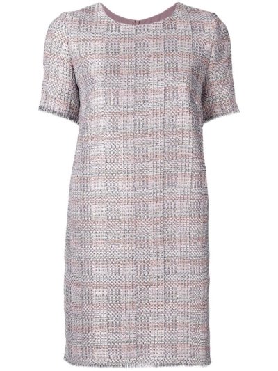 Purple Armani Emporio Frayed Edge Women's Dress | UAE93505