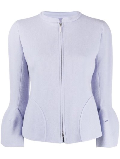 Purple Armani Emporio Zipped Fitted Women's Jackets | UAE11469