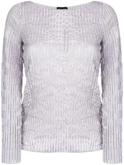 Purple Giorgio Armani Ruched Style Women's Blouse | UAE56406